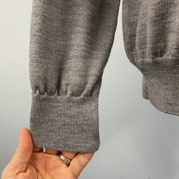 Untuckit Men's Merino Wool 1/4 Zip Sweater Gray Size Large - Picture 7 of 11